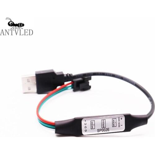 3Keys MINI USB RGB Led Controller SP002E For WS2812B WS2812 Dream Color Led Pixel Strip DC5V
