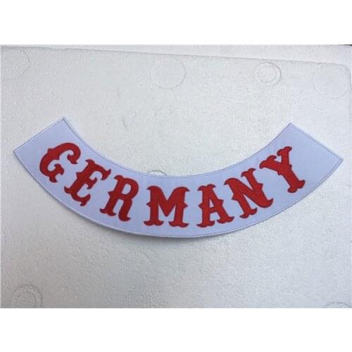 GERMANY FRANCE NEW YORK NOMADS DEATH SQUAD ITALY LONDON Custom Bottom Motorcycle Jacket Biker Vest Iron on Patches For Clothing