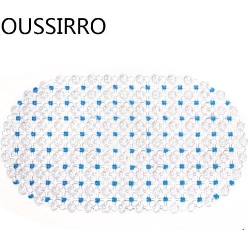 PVC Bathroom Set Mat For Toilet Bath Mat Shower Carpet Suction Anti Slip Sucker Carpet Set Color Bead Mat Decor Bathroom Supply