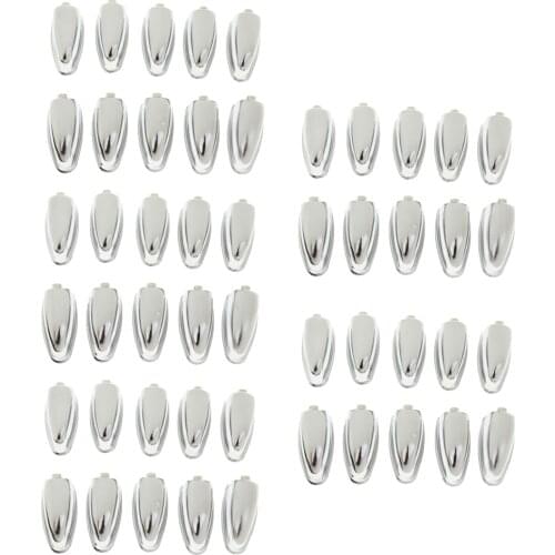 MagiDeal 50pcs Percussion Drum Set Lugs Silver Hardware DIY for Drum Player