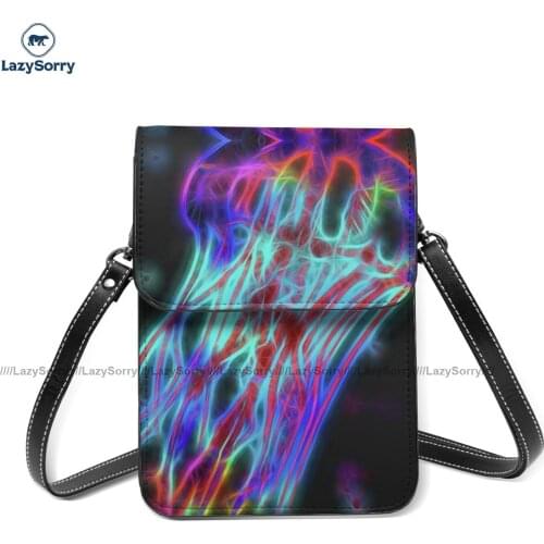 Jellyfish Shoulder Bag Retro Leather School Mobile Phone Bag Female Bulk Bags