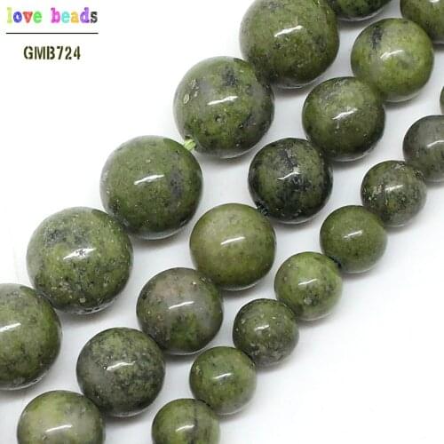 Natural Green Lapis Lazuli Round Loose Stone 6 8 10 mm Pick Size 15inches Beads For Jewelry Making DIY Bracelet (F00598)
