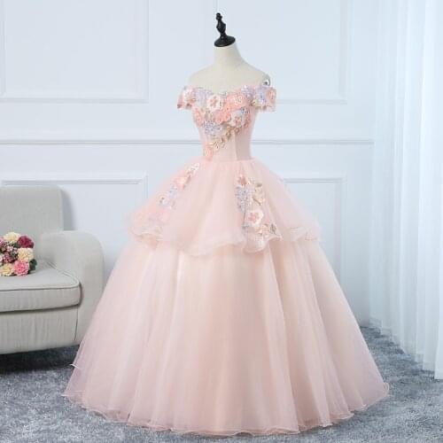 2021 New Off The Shoulder Quinceanera Dress Elegant Floor-length Party Prom Ball Gown Sweet Floral Print Quinceanera Dresse