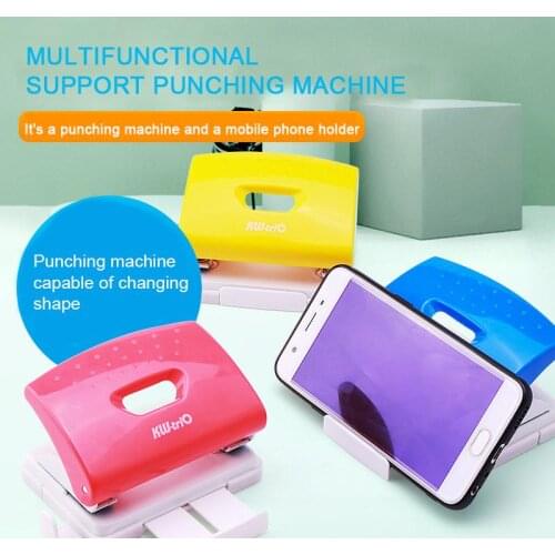New Mini Double Hole Puncher Two Holes Portable Metal Abs High Quality School Office Stationery 10-sheet Aperture 6mm For Office