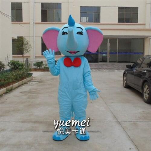 New Style Blue Elephant Mascot Costume Great Professional Quality for Adult Halloween Purim Party Fancy Dress