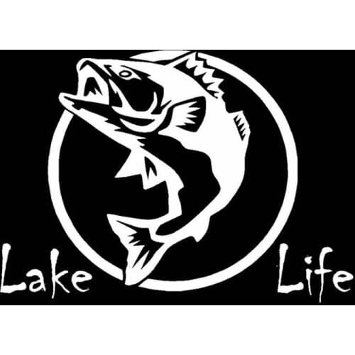 Fishing Sticker Car Fish Bass Decal Angling Hooks Tackle Shop Posters Vinyl Wall Decals Hunter Decor Mural Sticker