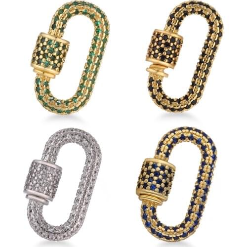 2021 DIY Jewelry Luxury Zircon Spiral Clasps Pendants Accessories For Bracelet Clasps For Jewelry Box Wedding Necklace Making