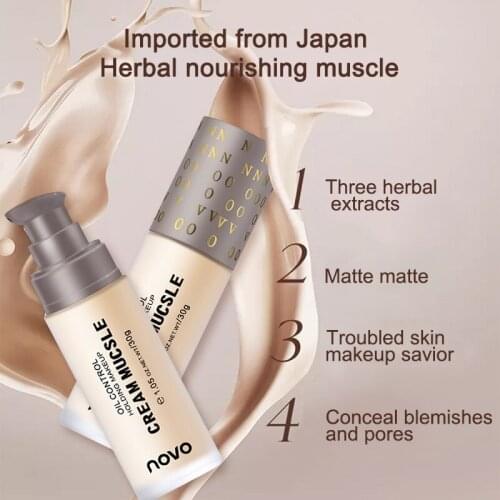 Shimmering Cream Liquid Foundation Flowing Texture Lightweight Breathable Make-up Natural Waterproof Sweat-proof Face Foundation