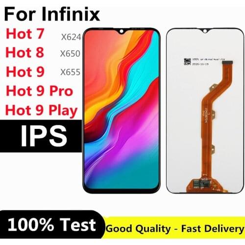 For Infinix Hot 9 Play hot 8 7 9 Pro x624 X650 X655 X680 X655F LCD Display Touch Screen Digitizer full Assembly