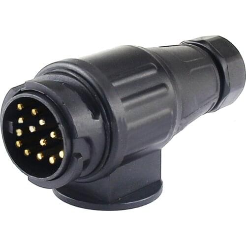 12V 13 Pin Trailer Plug Waterproof Trailer 13 Pole Electrical Connector Wiring Connector Adapter Trailer for Vehicle Truck