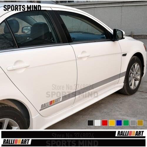 3 Pairs Door Car Sticker Decal Car Styling For Ralliart Mitsubishi Outlander Asx Lancer Pajero L200 galant colt JDM Accessories