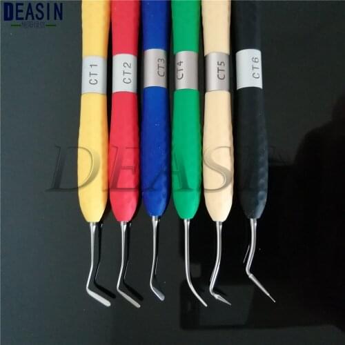 6pcs Dental Resin Compound Filling Resin Filling Head Set Thick set handle Restoration Dental Instrument