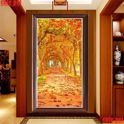 Large full Square round drill Autumn forest scenery Diy diamond painting crossstitch Diamond 5D Embroidery mosaic Art home decor
