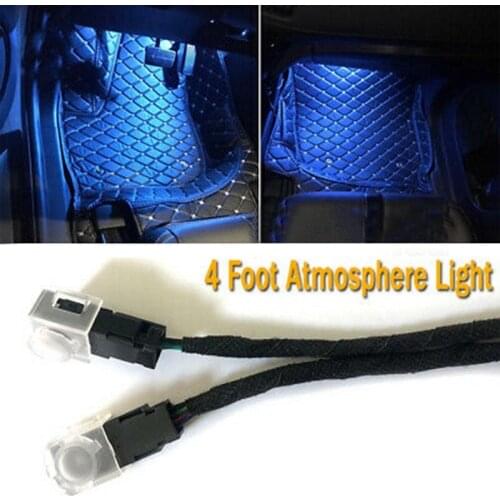 Car LED Foot Socket Lamp Car Atmosphere Light Ice Blue LED Light Car Decoration Lights Car Accessories for Honda Civic