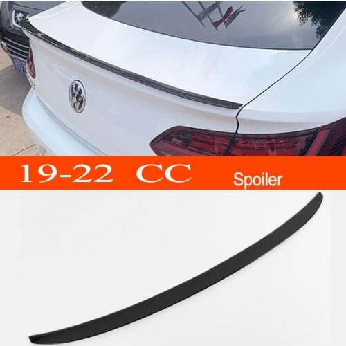 CC 2019+ ABS Plastic Car-styling Rear Trunk Wing Lip Spoiler for Volkswagen CC 2019 2020 2021 2022