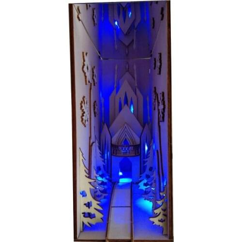 DIY Wooden Dragon Alley Book Nook Shelf Insert Kits Miniature with Furniture Art Bookends Assembled Toys for Adults Xmas Gifts