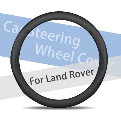 For Land Rover Discovery 4 5 Freelander 2 Range Rover Sport Leather Suede Fetal Cowhide Car Steering Wheel Cover 38Cm 14.96Inch