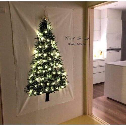 Christmas Tree Background Cloth Fashion Home Simple Atmosphere Decoration Supplies Hanging Cloth Living Room Bedroom Tapestry