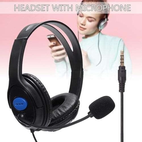 Gamer Over-ear Headset Wired Game Earphones Gaming Headphones Deep Bass Stereo Casque with Microphone for PS4 PC Laptop