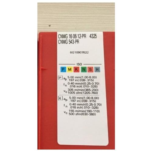 10PCS CARBIDE INSERT CNMG 16 06 12-PR 4325