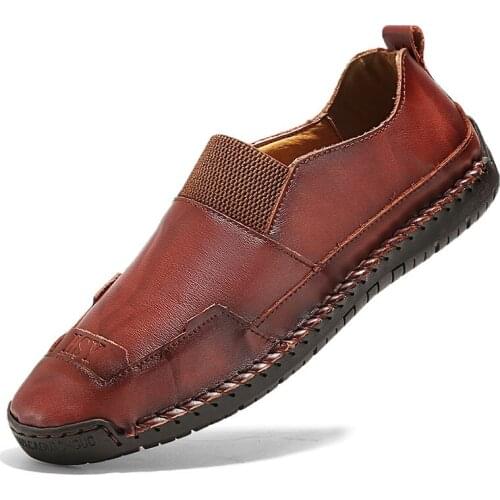 Leather Men Casual Shoes Tassel Boat Shoes Classic Loafers Slip On Moccasins personality Driving Shoes England Flats Big Size 47