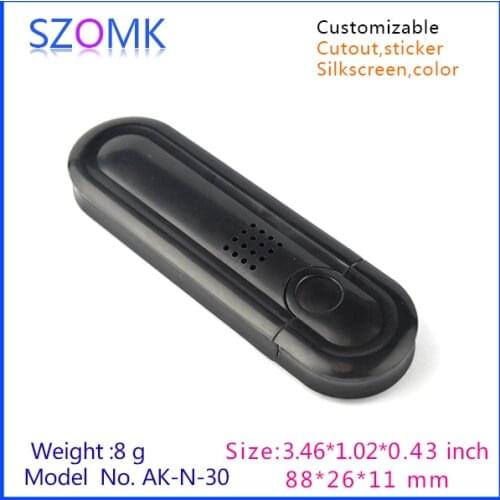 Small electronics plastic USB shell box (10 pcs) 88*26*11mm plastic instrument junction box, new electrical case for PCB