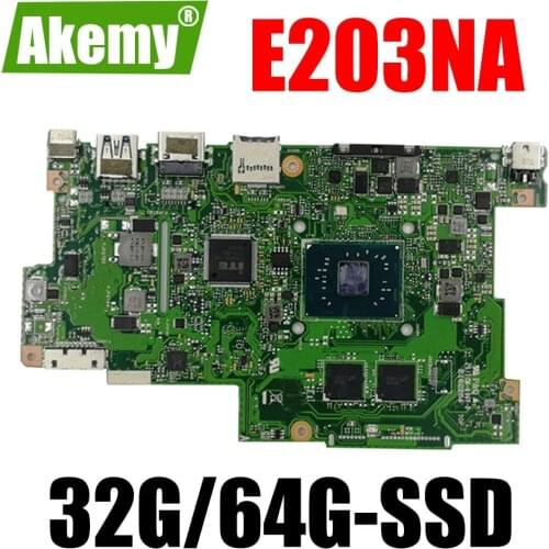 JIANSU Motherboard For Asus E203N E203NA E203NAS E203NAH E203M E203MA Laotop Mainboard Motherboard 32G/64G-SSD