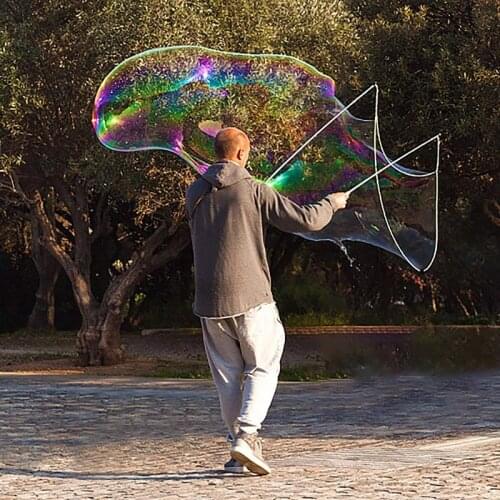 Outdoor Lengthen Western Sword Shape Bubble Wand Long Huge Bubbles Kids Toys Children Baby Rainbow World Bubble Swing