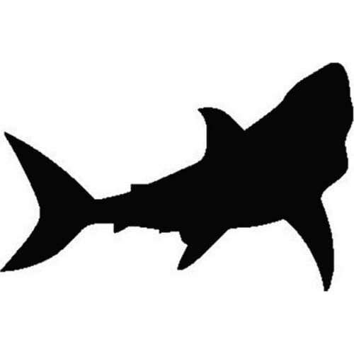 Great White Shark Sticker High Quality Car Window Decoration Personality Pvc Waterproof Decal Black/white, 17cm*11cm