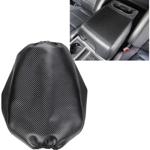 NHAUTP Car Interior Mouldings For Ford F150 2015-2019 Armrest Box Cover Leather Decorative Protection Case