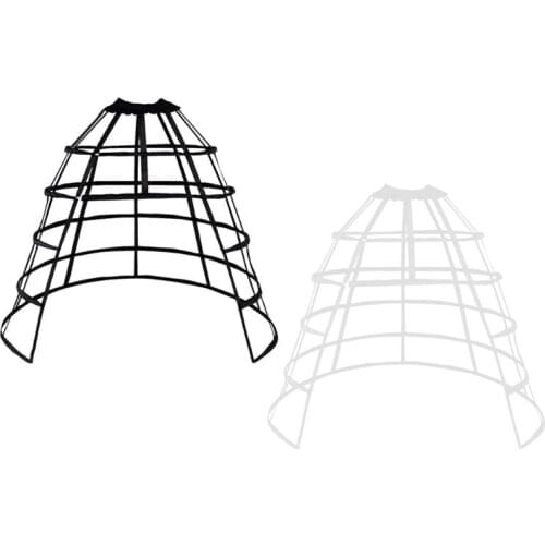 New Hollow Ruffled Bird Cage Fishbone Skirt Support Petticoat Girls Cosplay Violence Lolita Dress Underskirt