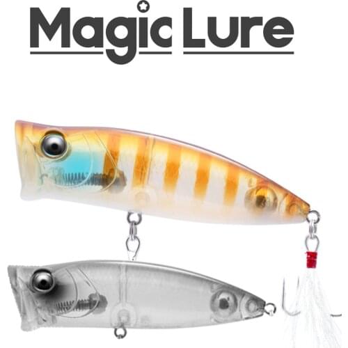 2020 New MagicLure Brand Design 78mm 17g Towater Vibration Popper Baits Top Water Surface Lure For Bass Trout Pike Perch Fishing
