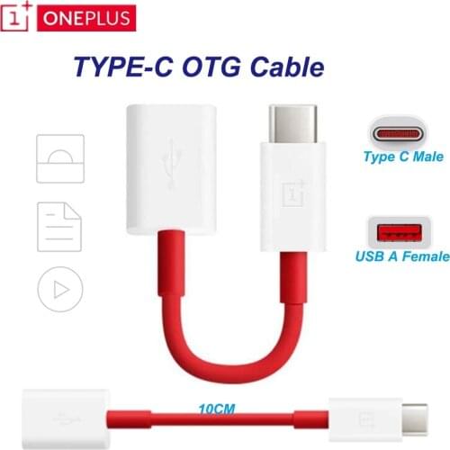 Original OnePlus TYPE-C OTG Cable OnePlus 7pro/6T/6/3/3T/5/5T Type C OTG Adapter Cable USB C Converter Data Adapter