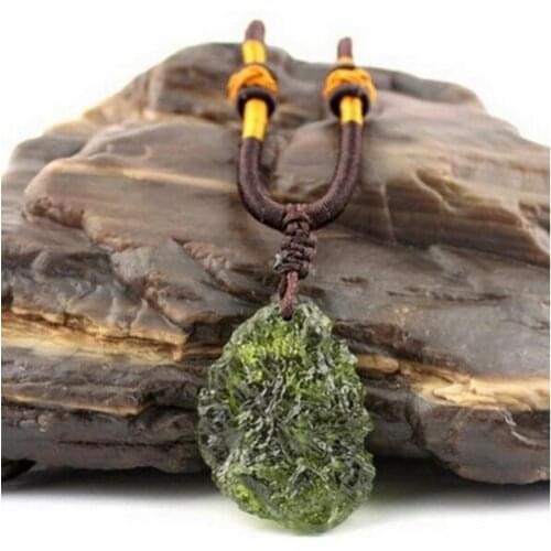 Necklace Hot Sale Natural Czech meteorite fall rough stone crystal pendant Energy stone of men and women wholesale 4--5g