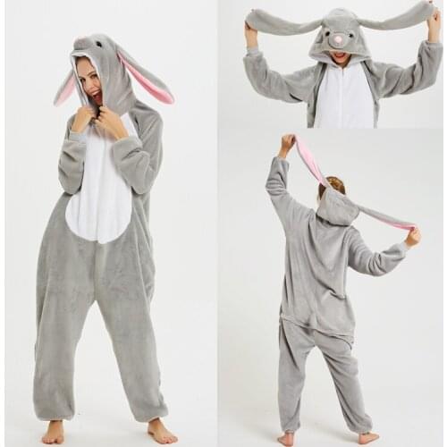 Animal Anime Onesie Kigurumi Women Unicorn Sleepwear Pajama Soft Cute Rabbit Unicornio Pijima Unisex Nightwear Overall 2020