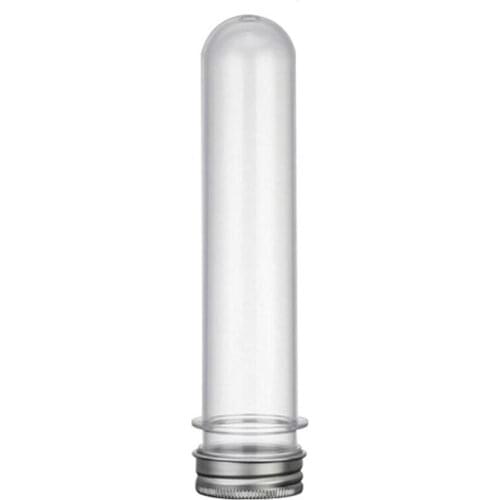 50Pcs 40Ml Plastic Test Tube With Screw Cap Bottle Aluminum Cap Packing Tube With Pressure Sensitive Seal Candy Capsule 5.6Inc