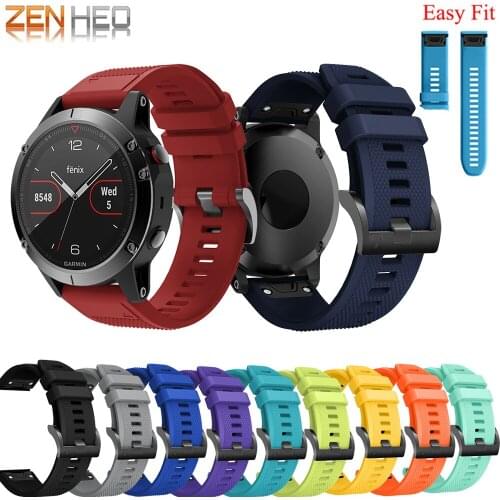 For Garmin fenix 5 5Plus Smart Watch EasyFit Strap Silicone Band For Garmin Fenix 6 6 Pro Forerunner 935 945 Quick Release Strap