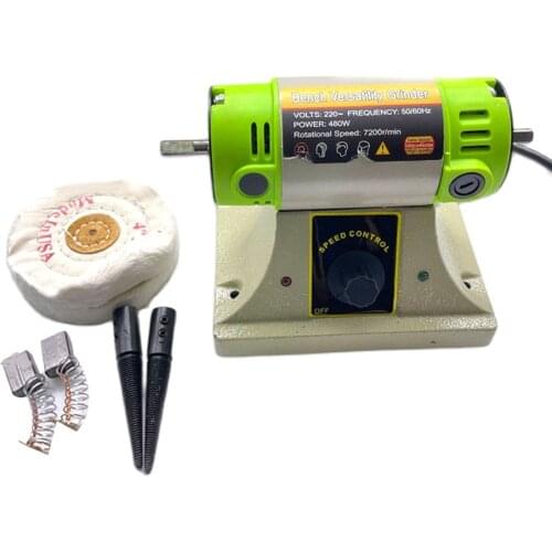 480W Jewelry Polishing Machine Kit 220V Multi-Function Benchs Grinder for Wood Silver Amber Metal Jade