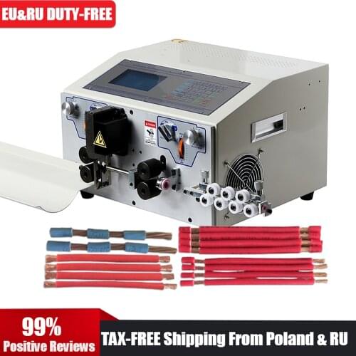 SWT508 JE2 Wire Peeling Stripping Cutting Machine Computer Automatic 300W Wire Strip Stripping Machine 0.1-10mm2 AWG7-AWG28