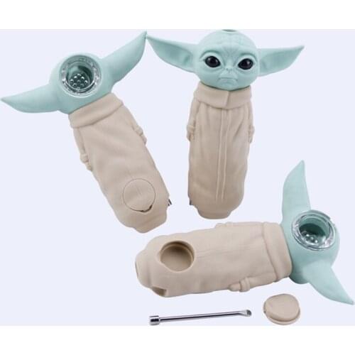 Star Wars Yoda Tobacco Smoke Pipe Bong Pipe Aluminium Cigar Pipes Heat Resistant Cigarette Pipe Smoking Accessorie For Adult