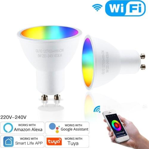 WIFI Smart LED Bulb GU10 Tuya Smart App Remote Control Dimming and Toning 220-240V Bulb