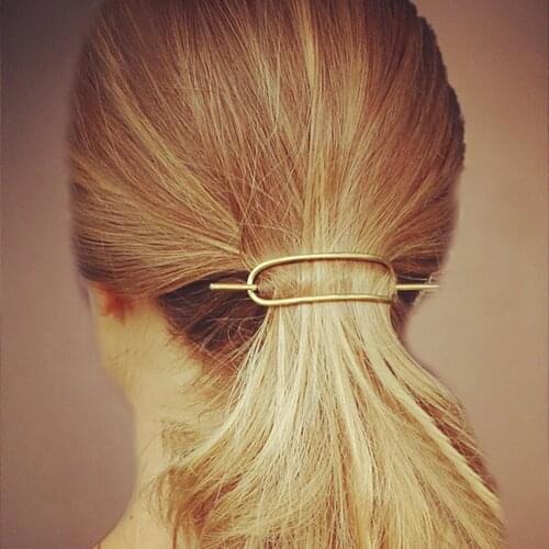 Vintage Beautiful Ellipse Design Metal Hair Sticks Hair Clip Hair Accessory