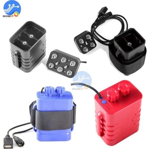 4/6x18650 Lithium Battery Pack Charger Box LED Indicator Waterproof Safety Cycling Battery Case Holder for Bike Light Headlamp