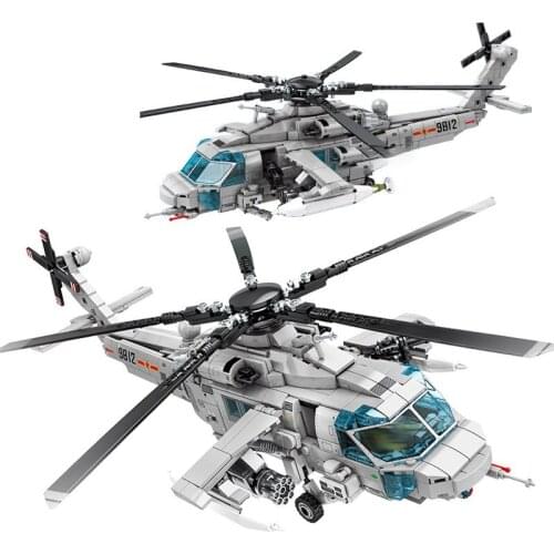 Military War Weapon Chinas 20 Armed Helicopter Model Bricks Building Blocks Toys for Children Boys Kids Gifts 935Pcs
