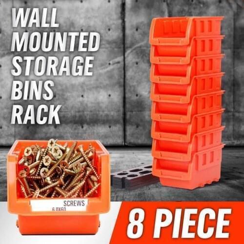 Toolbox ABS Awall-mounted storage box foldable tray hardware screw tool organize box parts garage unit shelves components box