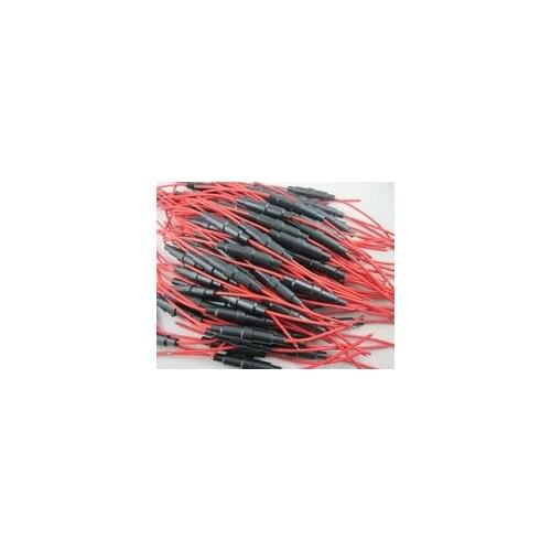 100PCS 5x20mm AGC Glass Fuse Holder Inline screw type with 22 AWG wire free shipping