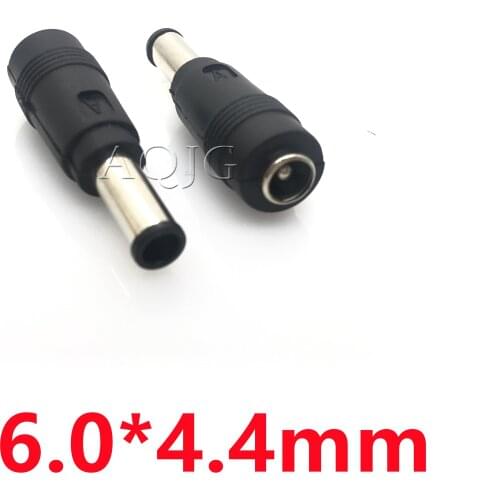 2PCS/LOT 5.5 x 2.1 mm female to 6.5 x 4.4 mm male AC DC Power Connector Adapter Laptop AQJG