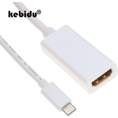 4K Type C 3.1 to HDMI-compatible Cable Adapter Male to Female USB C Adapter Converter for MacBook Chrome book DELL Samsung Phone