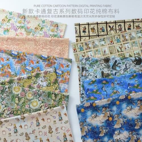 50*110cm Pure Cotton Cartoon Fabric Handmade Clothing For Baby Sewing Material Quilting Fat Quarters Child DIY Patchwork Fabric