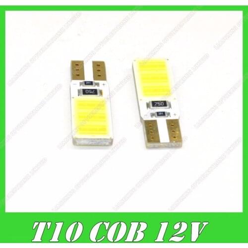 50PCS T10 led light W5W LED COB W16W Car T10 COB Error Led car Motorcycle W5W 168 Wedge Door Instrument Side Bulb Lamp